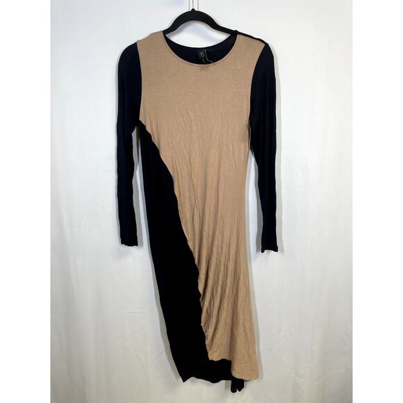 ZERO + MARIA CORNEJO Colorblock Jersey Dress In Sand/ Black Size XS $575 - Picture 2 of 11